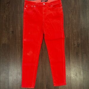 Lauren Ralph Lauren Women's Jeans Size 8 Orange Red Premier Skinny 30x26